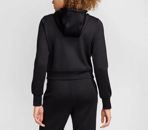 Nike Women's Therma-FIT One Full-Zip Hoodie Black Thumbholes XS