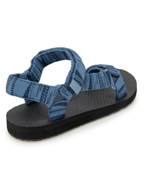 JBU Women's Aruba Casual Flat Sandal Denim Ankle Strap Denim 7M