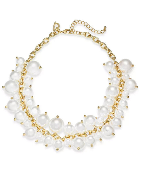 Thalia Sodi Gold-Tone Shaky Imitation Pearl Collar Necklace