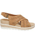 Bella Vita Women's Cosette Wedge Sandals Tan Size 7WW
