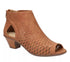 Easy Street Womens Sandals Cutout Solid Zip Block Heel Sunrise Tan 8M