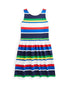 Polo Ralph Lauren Big Girls Striped Jersey Dress Blue Multi Size XL (16)