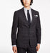 Bar III Men's Slim-Fit Check Suit Jacket Brown Check Size 38L