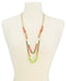 INC Gold-Tone Multi-Bead Double Row Necklace 18" + 3" extender Free Shipping