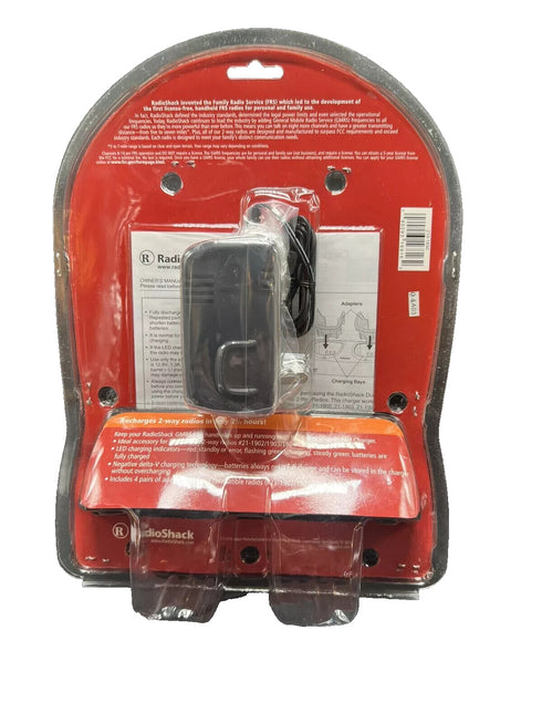 2-Bay Fast Charger GMRS/FRS 2-Way Radios 21-1902 -1903 -1904 -1905 RadioShack