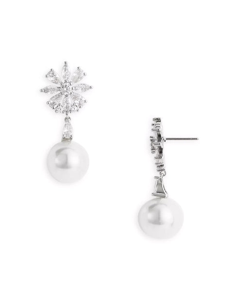 AQUA Imitation Pearl Drop Statement Earrings