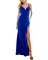 City Studios Juniors' Strappy-Back Gown Royal 9