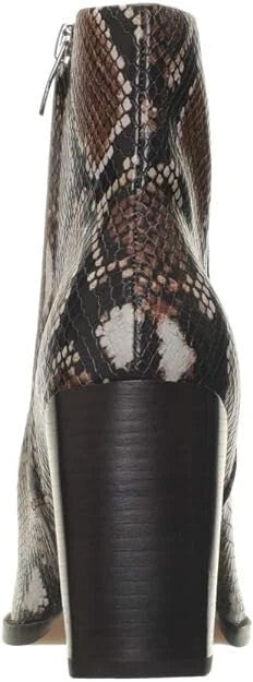 Nine West Women's Medium Bryson Dress Booties Snake Size 8M