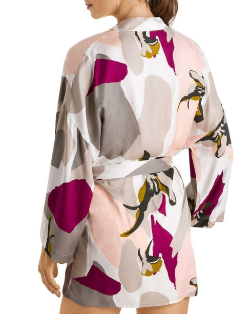 Hanro Phila Printed Kimono Robe Size Medium MSRP $268