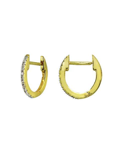 Marc & Marcella x Bloomingdale's Diamond Oval Huggie Hoop Earrings Gold-Plateted