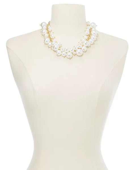 Thalia Sodi Gold-Tone Shaky Imitation Pearl Collar Necklace