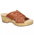 Easy Street Women's Rosanna Slip-On Slip Resistant Wedge Sandals Cognac 10W