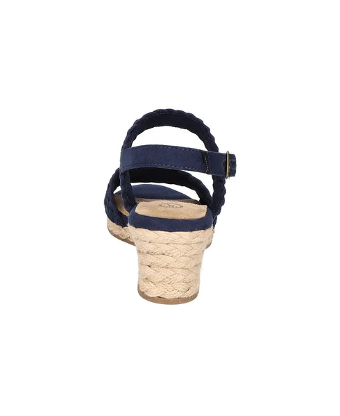 Bella Vita Women's Mariella Espadrille Wedge Sandals Navy Suede Size 8.5M