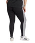 adidas Plus Size Essentials 3-Stripes Cotton Leggings Black White 3X