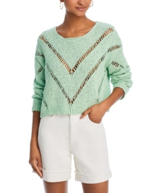 Vintage Havana Slit Knit Sweater Green Size M