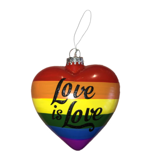 TMD Holdings Rainbow Pride 2019 Love Is Love Christmas Ornament 4" H