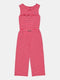 Tommy Hilfiger Big Girls Long Ruffle Romper Pink Large (12-14)