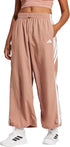 adidas Women's Three Stripe Parachute Pants Wide Leg Warm Clay XL