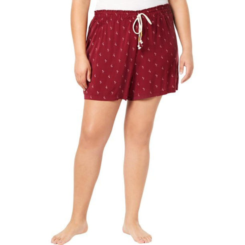 Jenni Flamingo Light Weight Flamingo Printed Pajama Shorts- 3X