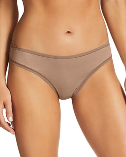 Fine Lines Pure Cotton Thong Mocha Size Large