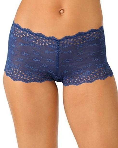 B.tempt'd by Wacoal Inspired Eyelet Boy Shorts Panties Oceana Size Large