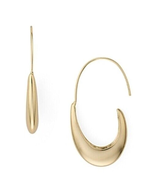 Aqua Crescent Thread Through Earrings