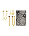 Steve Madden Gold-Tone Earring Set and Snake Print Notebook - Multi