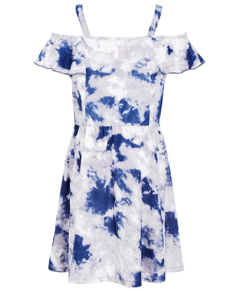 Epic Threads Super Soft Toddler Girls Tie-Dyed Cold-Shoulder Dress Size 2T