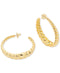 Kate Space New York Gold-Tone French Twist Hoop Earrings, 1.8"