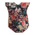 Becca by Rebecca One-Piece Belted Floral Pattern Swimsuit Size Small