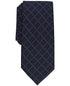 ALFANI Men's Slim Grid Tie Navy ONE SIZE