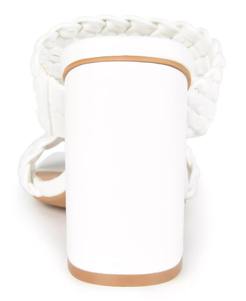 Journee Collection Women's Melissa Woven Sandals White 9.5W