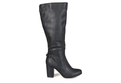 Journee Collection Women's Carver Block Heel Knee High Boots Black 7.5 M