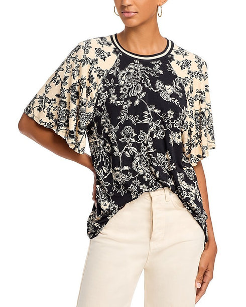 Johnny Was the Janie Favorite Floral Tee Vassala Size M