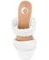 Journee Collection Women's Melissa Woven Sandals White 9.5W