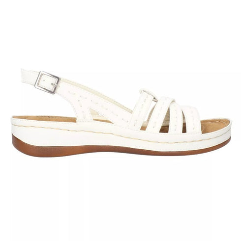 Easy Street Women's Kehlani Sandals Solid White 7.5WW