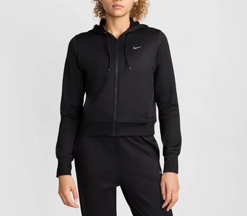 Nike Women's Therma-FIT One Full-Zip Hoodie Black Thumbholes XS