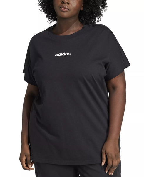 adidas Plus Size Cotton The Essentials Crewneck T-Shirt Black 2X