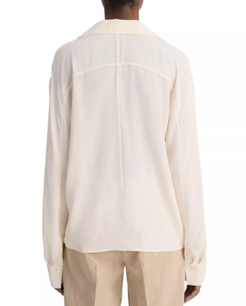 Vince Silk Dolman Sleeve Shirt XL White