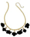 Inc Gold-Tone Fabric Flower Statement Necklace, 16 + 3 Extender