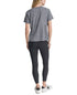 DKNY Sport Women's Rhinestone Stripe Knot T-Shirt Black Heather M