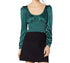 Free People Santiago Satin Cropped Blouse - Green Small