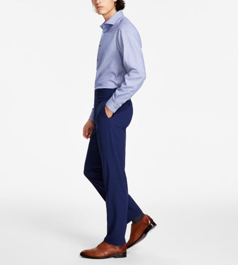 Calvin Klein Men's Slim-Fit Performance Dress Pants Blue 40x30