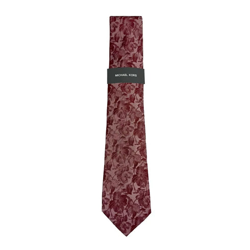 Michael Kors Men's Carman Classic Floral Tie Rose Red Necktie
