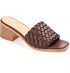 Journee Collection Women s Fylicia Woven Block Heel Slide Sandals Brown 7.5M