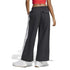 adidas Women's Three Stripe Parachute Pants Wide Leg Black White M