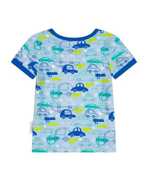 MAX & OLIVIA Toddler Boys Car Snug Fit Pajama, 3 Piece Set Blue Size 4T