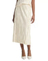 Vince Crushed Strip Bias Skirt Pale Ivory 4