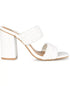 Journee Collection Women's Melissa Woven Sandals White 9.5W