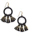 INC Gold-Tone Velvet Hoop & Tassel Drop Earrings